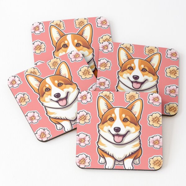 Artikelvorschau, Niedlicher Corgi mit Blumenmuster entworfen und verkauft von Roxburylane.