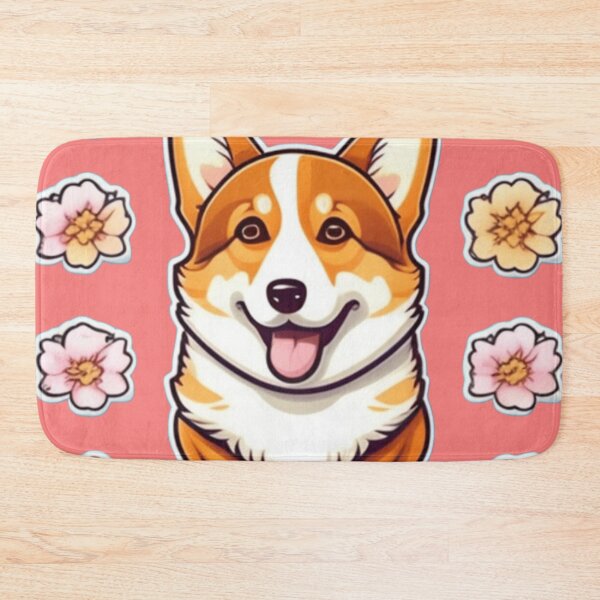 Artikelvorschau, Niedlicher Corgi mit Blumenmuster entworfen und verkauft von Roxburylane.
