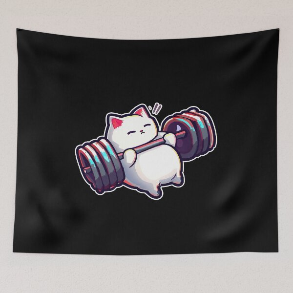 Item preview, Funny Kitten Cat Lifting Weights at the Gym Exercising designed and sold by RosmirStore.