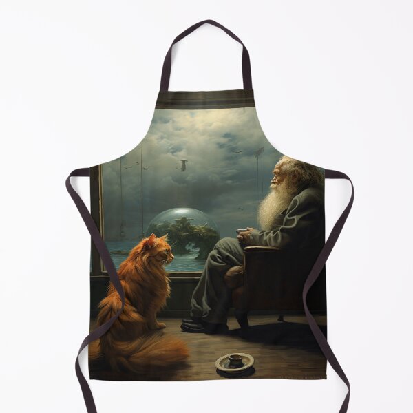 Item preview, Silent Watch: The old man and the orange AI cat designed and sold by midmonty.