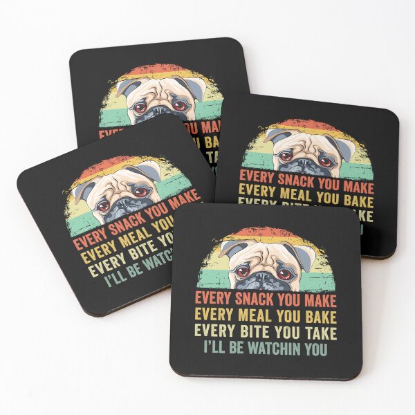 Item preview, Funny Pug Retro Every Snack You Make Every Meal You Bake designed and sold by jingdomdesgine.