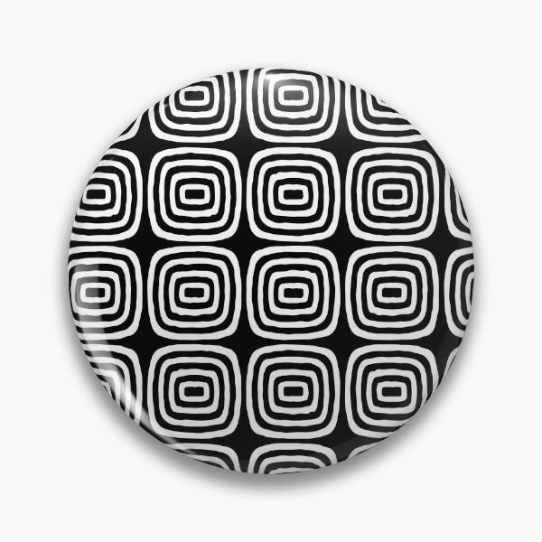 Item preview, Mid Century Modern Atomic Rings Pattern 321 Black and White designed and sold by tonymagnerart.