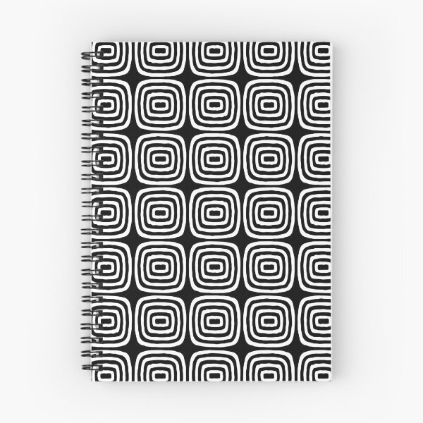 Item preview, Mid Century Modern Atomic Rings Pattern 321 Black and White designed and sold by tonymagnerart.