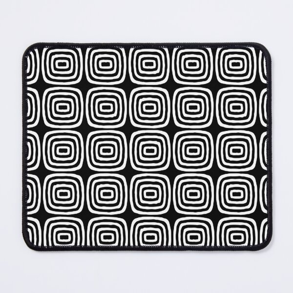 Item preview, Mid Century Modern Atomic Rings Pattern 321 Black and White designed and sold by tonymagnerart.