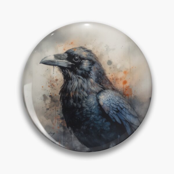 Aperçu de l'œuvre Gardien des ombres, The Crow’s Watch, Bird Lover Art, Cadeau créée et vendue par Terry-Salsa.