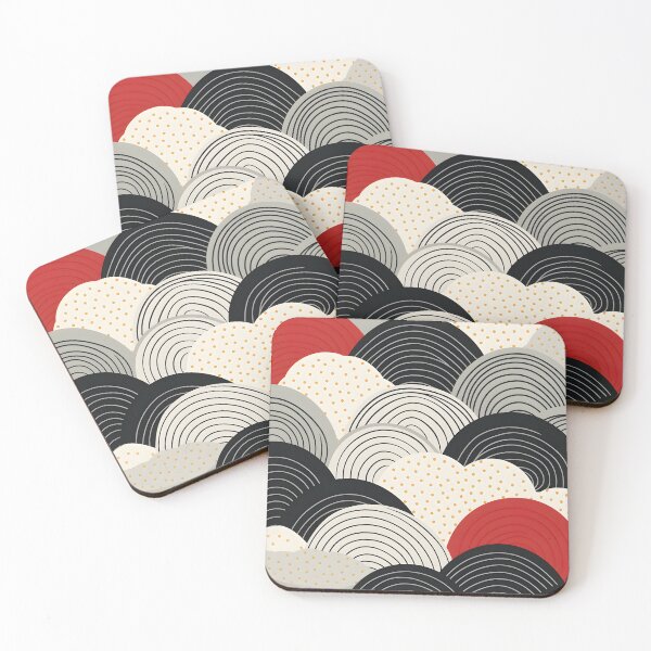 Item preview, Traditional Japanese vintage seamless pattern with abstract waves designed and sold by TornadoVibes.