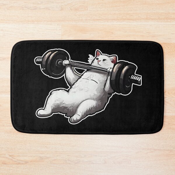 Item preview, Funny Kitten Cat Lifting Weights at the Gym Exercising designed and sold by RosmirStore.