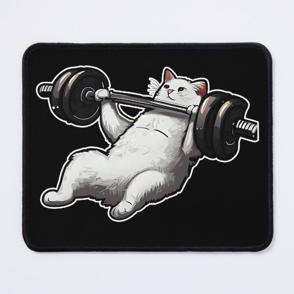 Item preview, Funny Kitten Cat Lifting Weights at the Gym Exercising designed and sold by RosmirStore.
