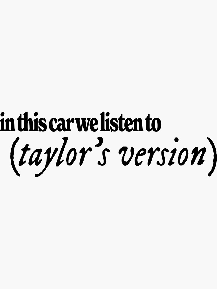 We Listen to Taylor Car Coaster We Listen to Taylor Car Coaster