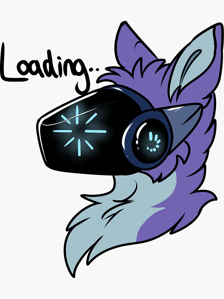 Purple Grumpy Protogen - I'm not a toaster Sticker by Mr-Lemur