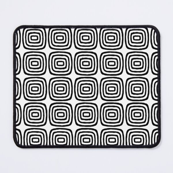 Item preview, Mid Century Modern Atomic Rings Pattern 322 Black and White designed and sold by tonymagnerart.
