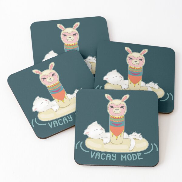 Item preview, Cat Vacay Mode with Llama designed and sold by ViewerEqualsPhoton.