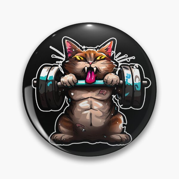 Item preview, Funny Kitten Cat Lifting Weights at the Gym Exercising designed and sold by RosmirStore.
