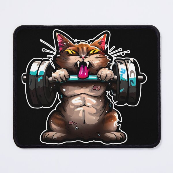 Item preview, Funny Kitten Cat Lifting Weights at the Gym Exercising designed and sold by RosmirStore.