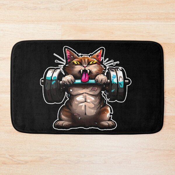 Item preview, Funny Kitten Cat Lifting Weights at the Gym Exercising designed and sold by RosmirStore.