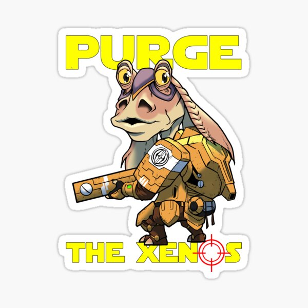 Vista previa del artículo con la obra «"Purge the Xenos", ilustración divertida y sombría de la ópera espacial oscura», diseñado y vendido por Davy Apis.