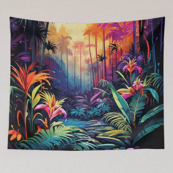 Item preview, A Pop Art Travel Print of the Amazon Rainforest - Brazil designed and sold by StudioRedKoala.