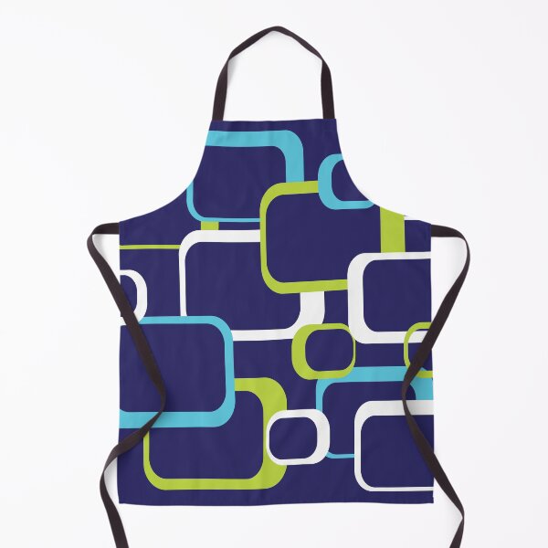 Item preview, Green White and Light Blue Retro Squares Pattern Blue Background designed and sold by ValeriesGallery.