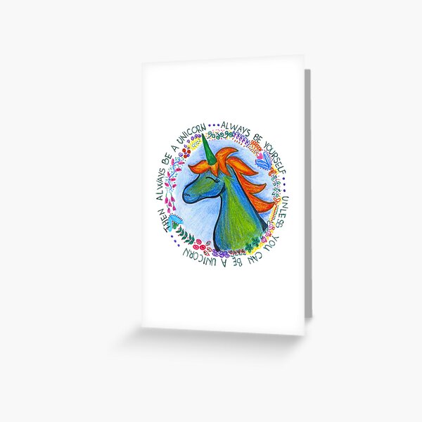 Carte De Vœux Les Reves Sont Faits De Licornes Et De Citation De Bonbon De Licorne De Sucrerie Par Highartdesigns Redbubble