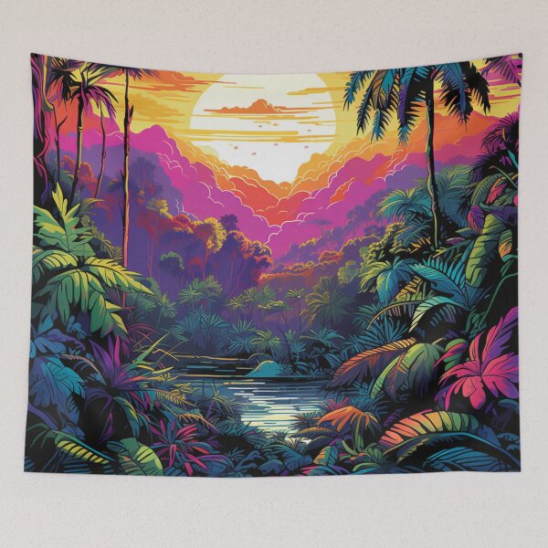 Item preview, A Pop Art Travel Print of the Amazon Rainforest - Brazil designed and sold by StudioRedKoala.