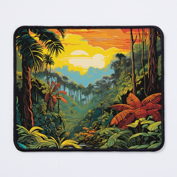 Item preview, A Pop Art Travel Print of the Amazon Rainforest - South America designed and sold by StudioRedKoala.