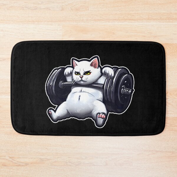 Item preview, Funny Kitten Cat Lifting Weights at the Gym Exercising designed and sold by RosmirStore.