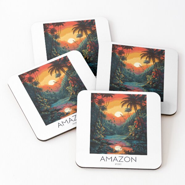 Item preview, A Pop Art Travel Print of the Amazon Rainforest - Brazil designed and sold by StudioRedKoala.