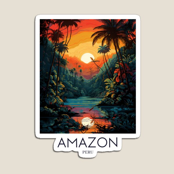 Artikel-Vorschau von Ein Pop-Art-Reisedruck des Amazonas-Regenwaldes – Brasilien, designt und verkauft von StudioRedKoala.