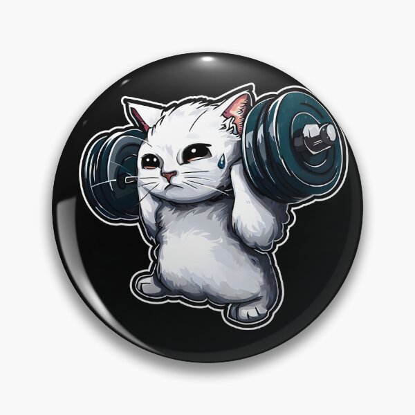 Item preview, Funny Kitten Cat Lifting Weights at the Gym Exercising designed and sold by RosmirStore.