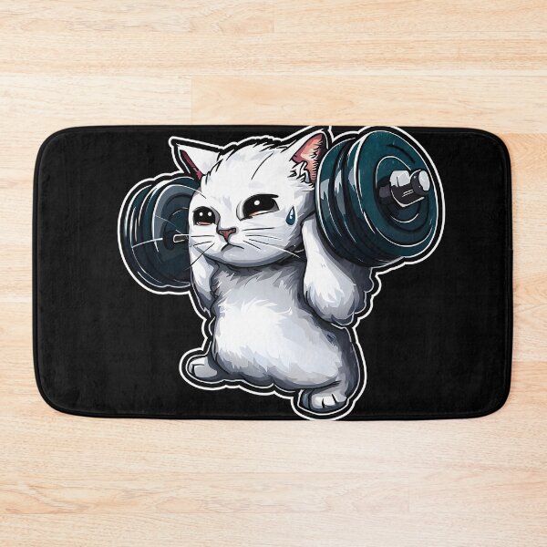 Item preview, Funny Kitten Cat Lifting Weights at the Gym Exercising designed and sold by RosmirStore.