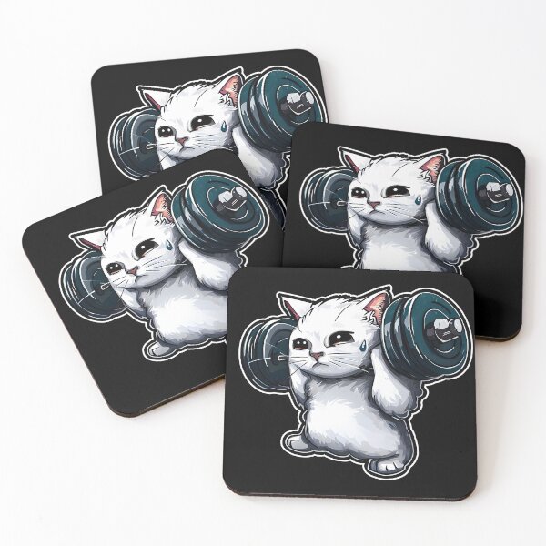 Item preview, Funny Kitten Cat Lifting Weights at the Gym Exercising designed and sold by RosmirStore.