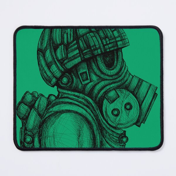 Item preview, gas mask soldier designed and sold by neurostructure.