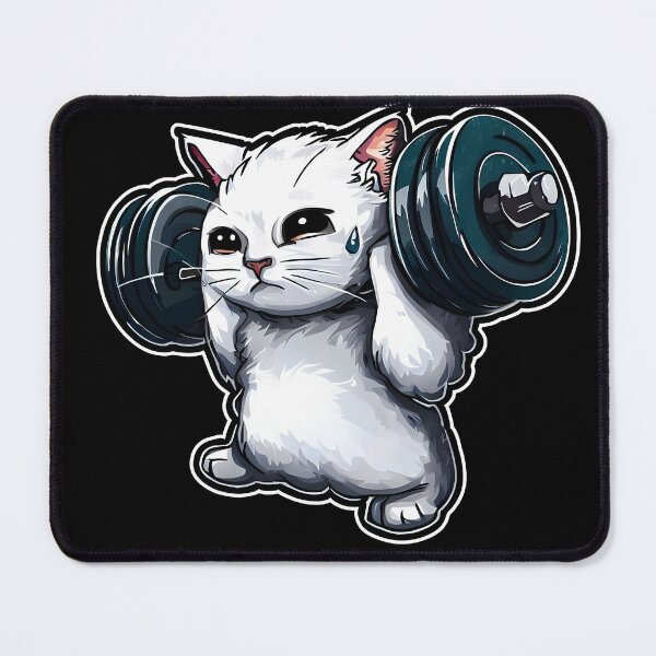 Item preview, Funny Kitten Cat Lifting Weights at the Gym Exercising designed and sold by RosmirStore.