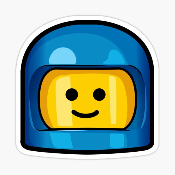 Classic Space Smiley Head Sticker