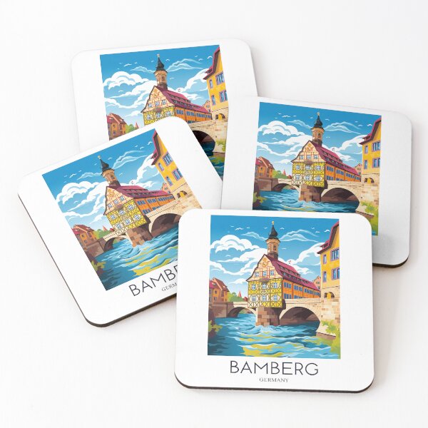 Item preview, A Pop Art Travel Print of Bamberg - Germany designed and sold by StudioRedKoala.