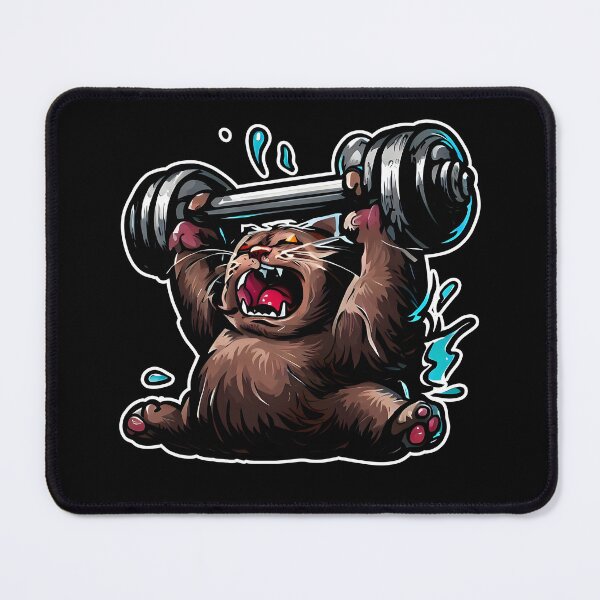 Item preview, Funny Kitten Cat Lifting Weights at the Gym Exercising designed and sold by RosmirStore.