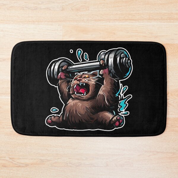 Item preview, Funny Kitten Cat Lifting Weights at the Gym Exercising designed and sold by RosmirStore.