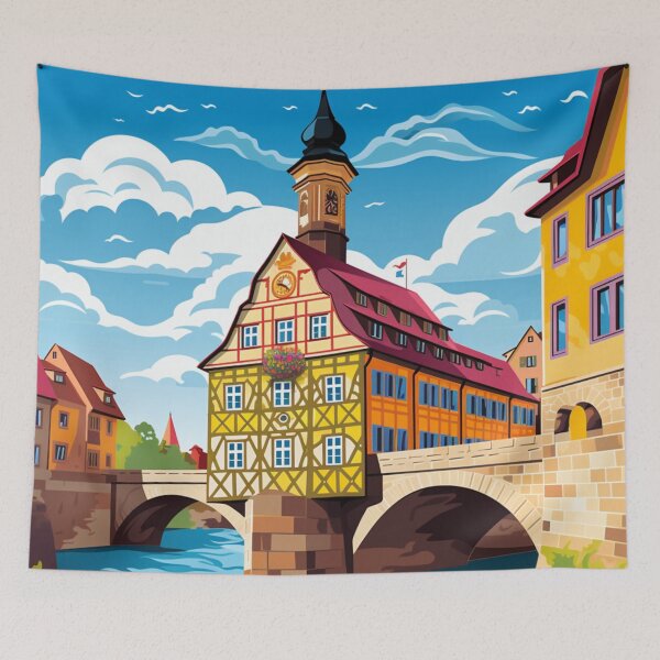 Item preview, A Pop Art Travel Print of Bamberg - Germany designed and sold by StudioRedKoala.