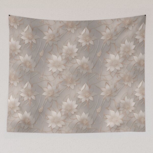 Item preview, twirl vector flower abstract water color, pastel, golden and fabric flowers seamless pattern unique style designed and sold by mowafak younis.
