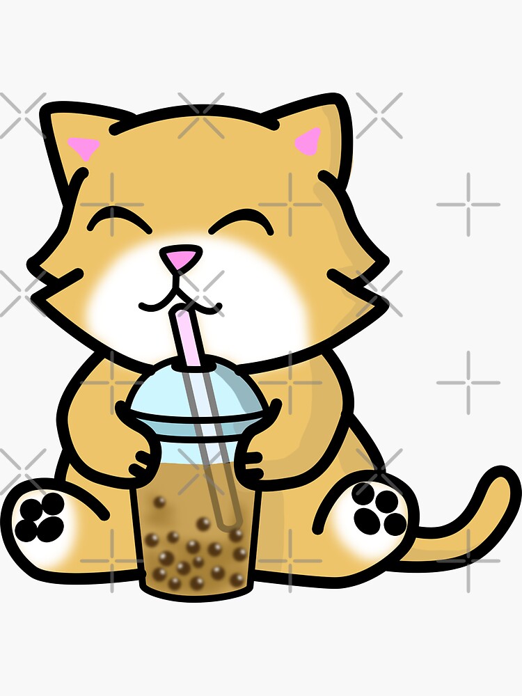 Cat Symbol Glass Straws 8 inch with Cute Kitty Designs | Halm