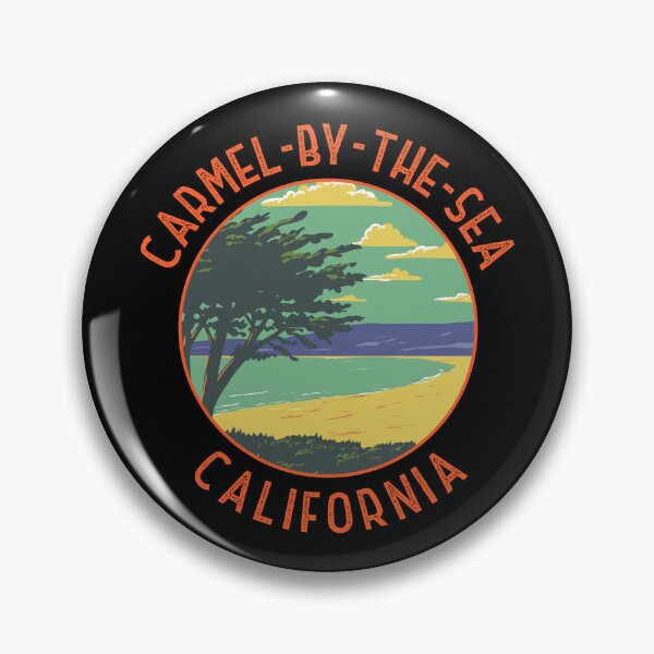 Item preview, Carmel-by-the-Sea California Retro Distressed Circle designed and sold by KrisSidDesigns.