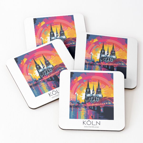 Item preview, A Pop Art Travel Print of Cologne - Germany designed and sold by StudioRedKoala.