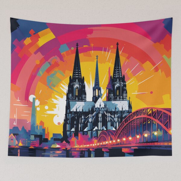 Item preview, A Pop Art Travel Print of Cologne - Germany designed and sold by StudioRedKoala.
