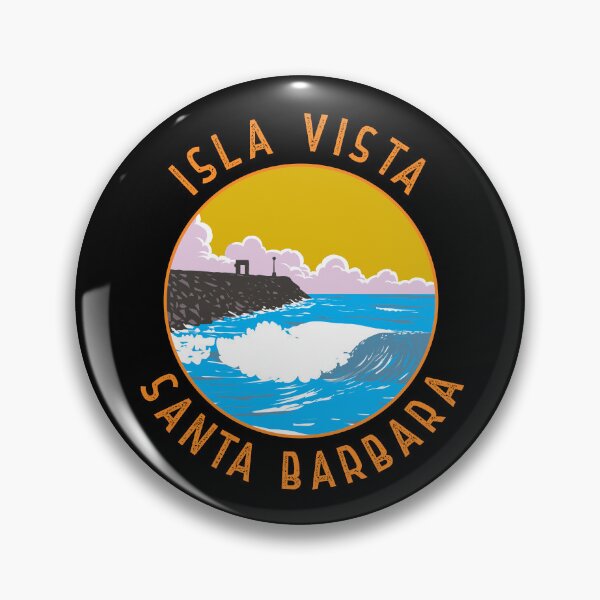 Item preview, Isla Vista California Retro Distressed Circle designed and sold by KrisSidDesigns.