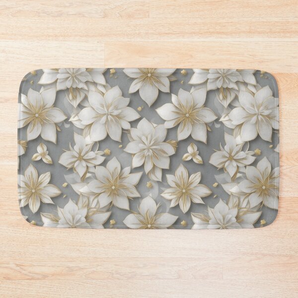 Item preview, flower abstract water color, pastel, golden and fabric flowers seamless pattern unique style designed and sold by mowafak younis.