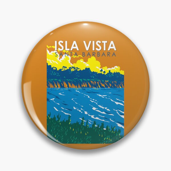 Item preview, Isla Vista California Travel Art Vintage designed and sold by KrisSidDesigns.