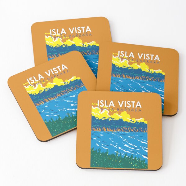 Item preview, Isla Vista California Travel Art Vintage designed and sold by KrisSidDesigns.