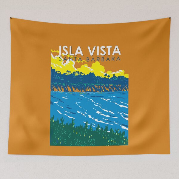 Item preview, Isla Vista California Travel Art Vintage designed and sold by KrisSidDesigns.