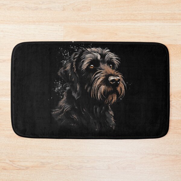 Item preview, A Street Art Wirehaired Pointer Dog In Cool Distressed Style On Black designed and sold by GVRDesign.