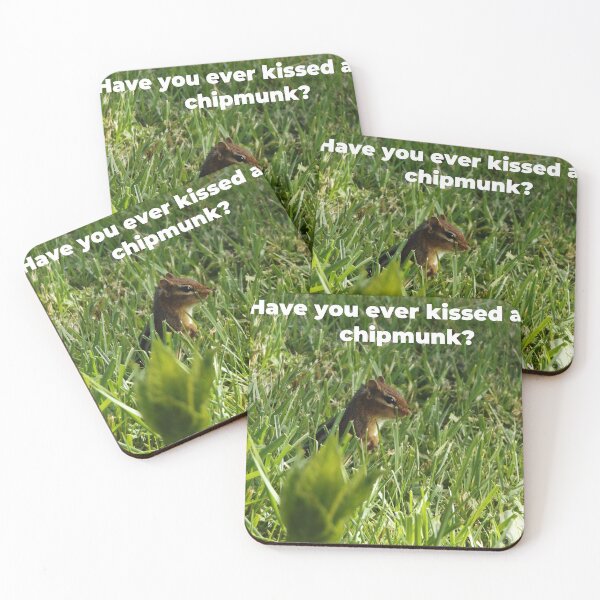 Item preview, Chipmunk in the grass/have ever kissed a chipmunk? designed and sold by McFleur's Lens.